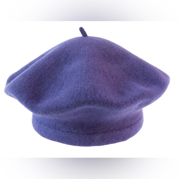 Tonak Accessories - Tonak 100% Wool Purple Flora Super Beret Hat Size 11”